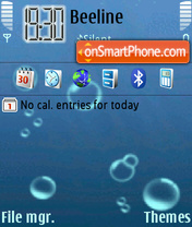 Water Bubbles tema screenshot