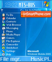 Capture d'écran Windows Mobile 2005 thème