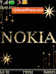 Скриншот темы Black gold Nokia animated
