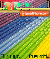 Rainbow Drops tema screenshot