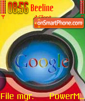 Capture d'écran Google Crome thème