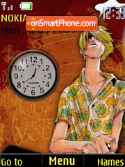 Capture d'écran Sanji Clock thème