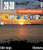 Capture d'écran Sunrise thème