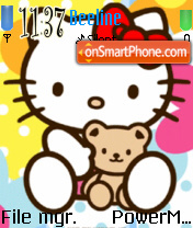 Hello Kitty N Teddy theme screenshot