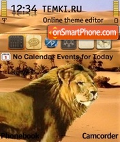 Lion in Desert tema screenshot