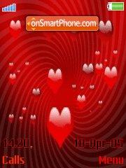 Red hearts tema screenshot