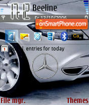 Capture d'écran Mercedes Benz SLR thème