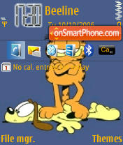 Capture d'écran Garfield Cat thème