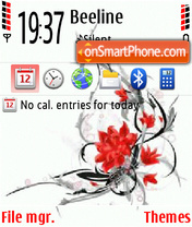Red Flower 02 tema screenshot