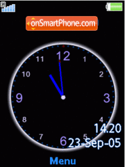 Analog Clock SWF tema screenshot