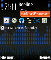 Blue equalizer theme screenshot