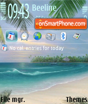 Beautiful Beach 02 tema screenshot