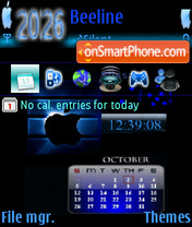Iphone Blue es el tema de pantalla