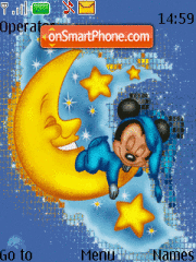 Sleeping Mickey Mouse tema screenshot