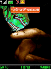 Capture d'écran Baterfly Green thème