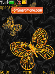 Butterfly Gold tema screenshot