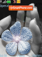 Blue flowers theme screenshot