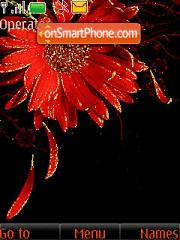 Red flowers theme screenshot