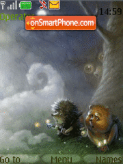 Hedgehog in mist theme screenshot