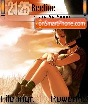 Скриншот темы Sad Anime Girl 01