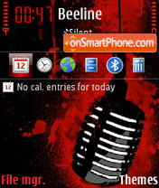 Capture d'écran Music Red thème
