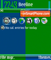 Capture d'écran Blue & Green thème