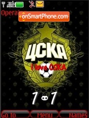 PFC CSKA Moskow (SWF Clock) theme screenshot