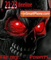 Red Eye Skull tema screenshot