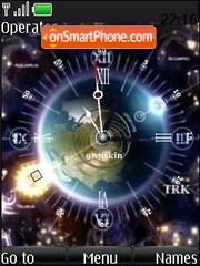Space (SWF clock) tema screenshot