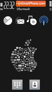 Apple in black tema screenshot