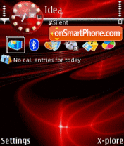 Red Swirl tema screenshot
