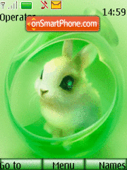 Animated Cute Bunny theme screenshot