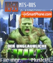 Скриншот темы Kahn Hulk
