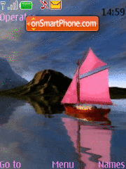 Pink Sailing Vessel tema screenshot