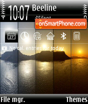 Mirror Sunset tema screenshot
