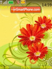 Скриншот темы Floral Animated