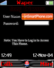 Animated Password tema screenshot