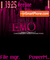Capture d'écran Emo Pink thème