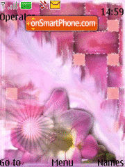 Скриншот темы Pink Flower Animated