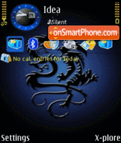 Capture d'écran Dragon Blue thème