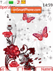 Red Flower Animated theme screenshot