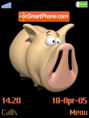 Animated Pig tema screenshot