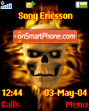 Burninging skull tema screenshot