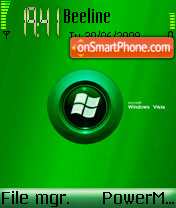 Capture d'écran Vista Green Leaf thème