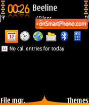 Capture d'écran Black Orange Touch thème