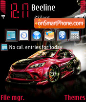 Red Sports Car theme screenshot