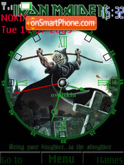 Iron Maiden Clock tema screenshot