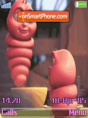 Anim Funny Worms tema screenshot