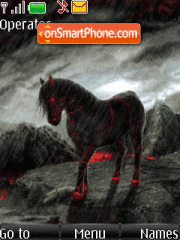 Animated Black Horse tema screenshot