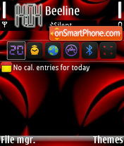 Abstract Red theme screenshot